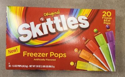Lemon, Orange, Strawberry, Green Apple, Grape Flavored Original Freezer Pops, Lemon, Orange, Strawberry, Green Apple, Grape