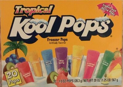 Summer Punch, Mango, Berry Punch, Wild Berry, Pineapple, Tropical Punch, Citrus Punch Freezer Pops, Summer Punch, Mango, Berry Punch, Wild Berry, Pineapple, Tropical Punch, Citrus Punch
