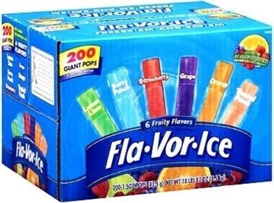 Assorted 6 Fruity Flavors Lemon Lime, Orange, Berry Punch, Strawberry, Tropical Punch, Grape Ice Pops, Assorted Lemon Lime, Orange, Berry Punch, Strawberry, Tropical Punch, Grape