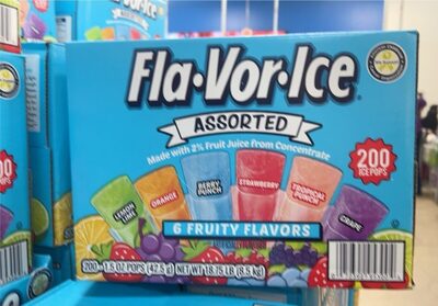 Assorted Ice Pops, Lemon Lime, Orange, Berry Punch, Strawberry, Tropical Punch, Grape