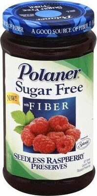 Sugar Free With Fiber Seedless Raspberry Preserves, Raspberry