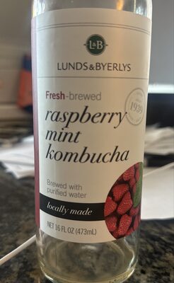 Raspberry Mint Fresh Brewed Kombucha, Raspberry Mint