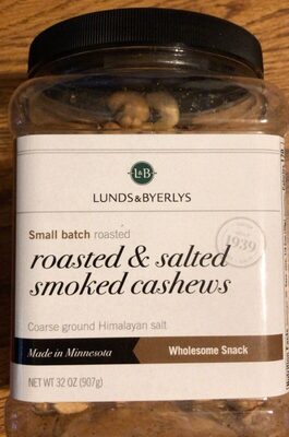 Roasted & Salted Smoked Cashews, Roasted & Salted