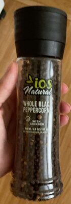 Whole With Grinder Black Peppercorns
