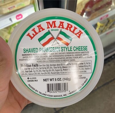 Shaved Parmesan Style Cheese, Shaved Parmesan Style
