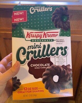 Chocolate Flavored Mini Crullers Doughnuts, Chocolate