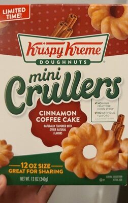 Cinnamon Coffee Cake Flavored Mini Crullers Doughnuts, Cinnamon Coffee Cake