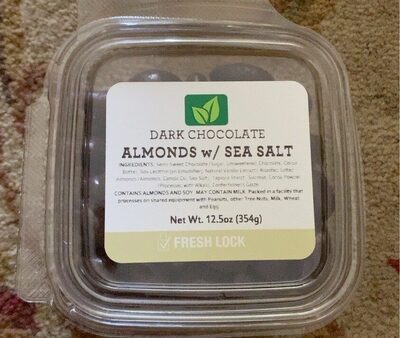 Dark Chocolate Almonds W/ Sea Salt, Almonds W/ Sea Salt