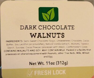 Dark Chocolate Walnuts, Dark Chocolate