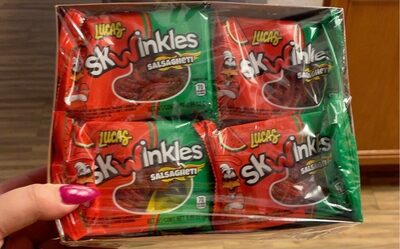 Watermelon Flavored Hot Candy Strips Salsagheti And Tamarind Flavored Sauce, Watermelon And Tamarind