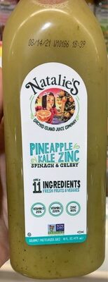 Pineapple Lake Zinc Spinach & Celery Gourmet Pasteurized Juice, Pineapple Kale Zinc Spinach & Celery