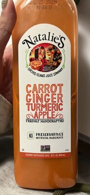 Carrot, Ginger, Turmeric & Apple Gourmet Pasteurized Juice, Carrot, Ginger