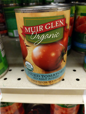 Muir Glen Organic Diced Canned Tomatoes with No Salt Added