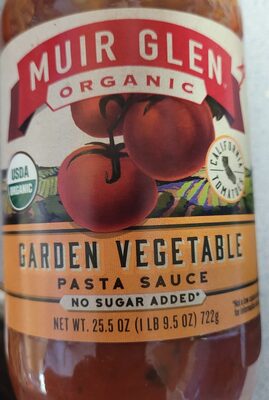Muir Glen Organic Garden Vegetable Pasta Sauce with No Sugar Added