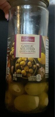 Garlic Stuffed Queen Olives, Garlic Stuffed