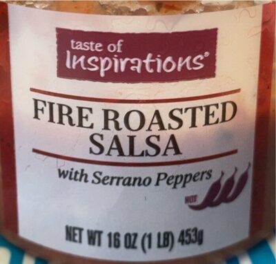 Hot Fire Roasted Salsa With Serrano Peppers, Hot, Serrano Peppers