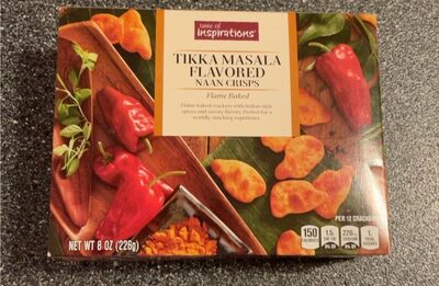 Tikka Masala Flavored Naan Crisps Crackers, Tikka Masala