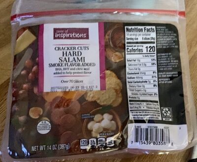 Hard Salami Smoke Flavor Cracker Cuts, Hard Salami
