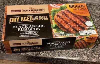 Black Angus Beef Burgers, Black Angus Beef