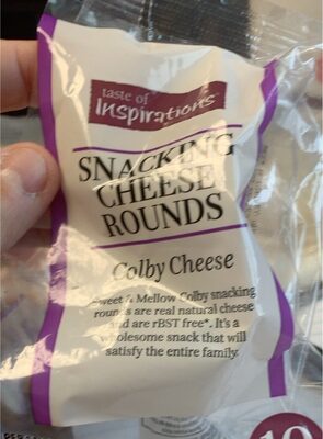 Colby Cheese Snacking Cheese Rounds, Colby Cheese