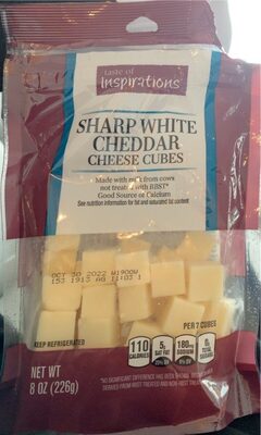 Sharp White Cheddar Cheese Cubes, Sharp White Cheddar