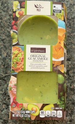 Mild Original Guacamole Snack Pack, Mild