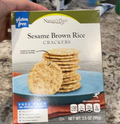 Sesame Brown Rice Crackers, Sesame Brown Rice