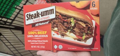 100% All Beef Sandwich Sliced Steaks, Beef