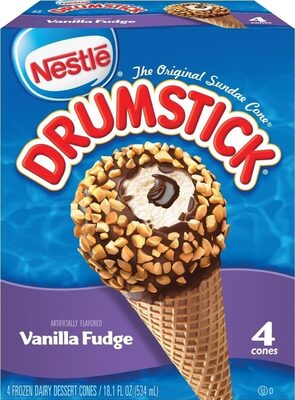 Vanilla Fudge Flavored Frozen Dairy Dessert Cones, Vanilla Fudge