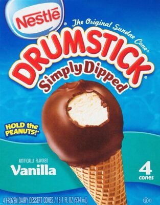 Vanilla Flavored Frozen Dairy Dessert Cones, Vanilla