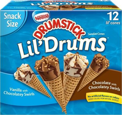 Vanilla And Chocolate Frozen Dairy Dessert Cones
