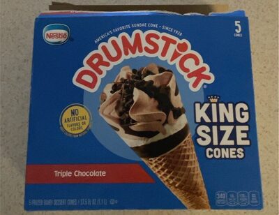 Triple Chocolate Frozen Dairy Dessert Cones, Triple Chocolate