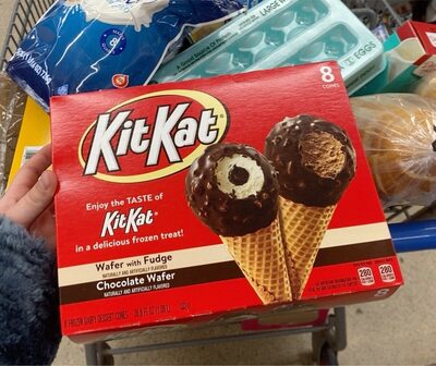Chocolate Wafer Flavored Frozen Dairy Dessert Cones, Chocolate Wafer