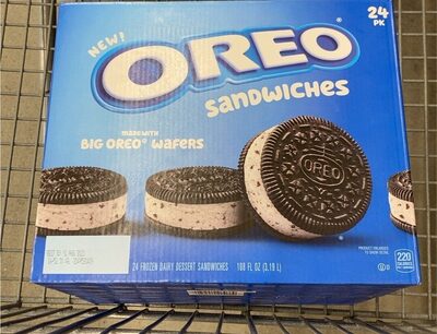 Big Oreo Wafers Frozen Dairy Dessert Sandwiches, Big Oreo Wafers