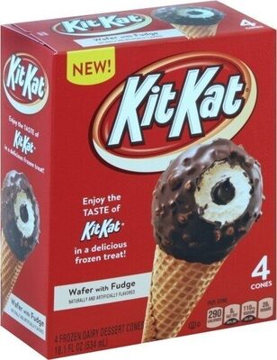 Wafer With Fudge Flavored Frozen Dairy Dessert Cones, Wafer With Fudge