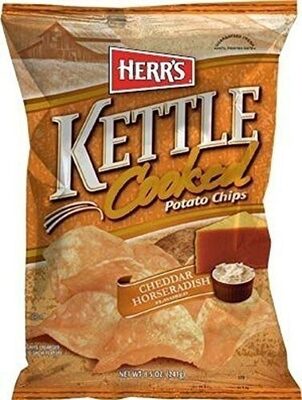 Kettle Cooked Cheddar Horseradish Flavored Potato Chips, Cheddar Horseradish