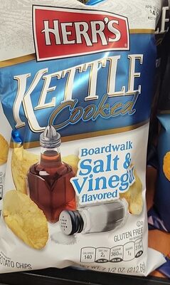 Kettle Cooked Boardwalk Salt & Vinegar Flavored Potato Chips, Salt & Vinegar
