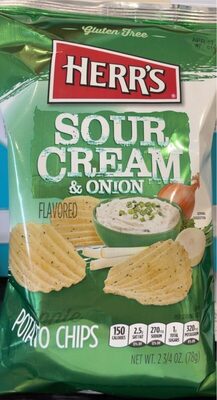 Sour Cream & Onion Flavored Ripple Potato Chips, Sour Cream & Onion