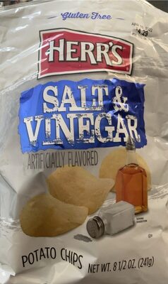 Salt & Vinegar Flavored Potato Chips, Salt & Vinegar