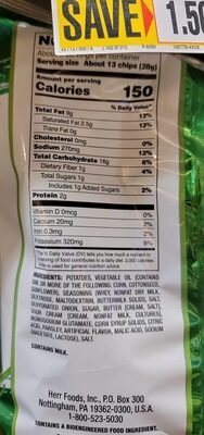 Sour Cream & Onion Potato Chips, Sour Cream & Onion