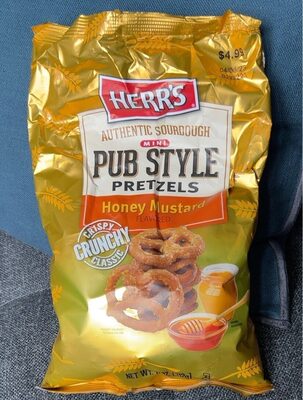 Honey Mustard Flavored Mini Pub Style Pretzels, Honey; Mustard