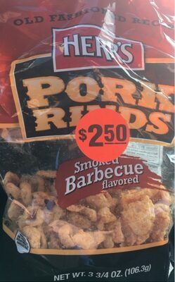 Smoked Barbecue Flavored Pork Rinds, Barbecue