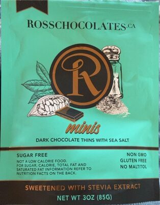 Dark Chocolate Thins Minis With Sea Salt, Dark Chocolate With Sea Salt