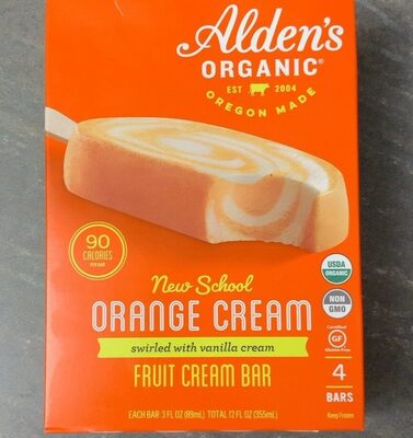 Orange Cream New School Fruit Cream Bar, Orange Cream