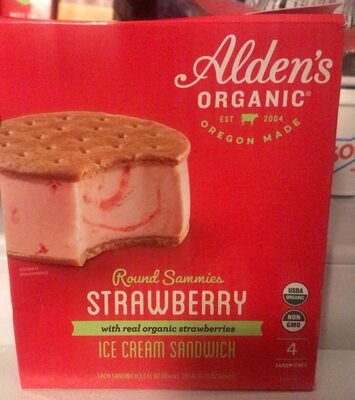 Strawberry Round Sammies Ice Cream Sandwich, Strawberry
