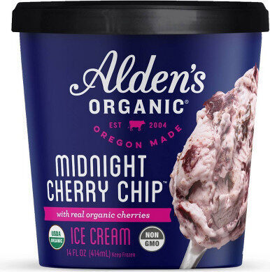 Midnight Cherry Chip With Real Organic Cherries Ice Cream, Midnight Cherry Chip