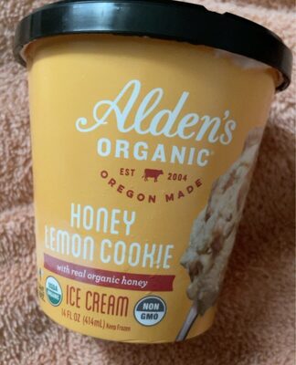 Honey Lemon Cookie With Real Organic Honey Ice Cream, Honey Lemon Cookie