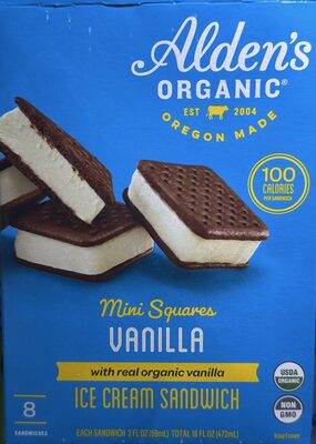 Vanilla Mini Squares Ice Cream Sandwich, Vanilla