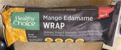 Mango Edamame & Vegetables, Shiitake Mushrooms, Sunflower Seeds And Red Wine Vinaigrette Rolled In A Flour Tortilla Wrap, Mango Edamame