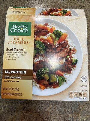 Healthy Choice Caf Steamers Beef Teriyaki, Frozen Meal, 9.5 oz. Bowl
